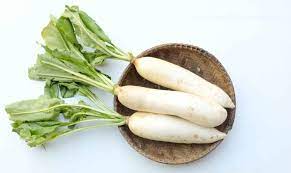 What is the name of a white root vegetable